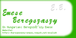 emese beregszaszy business card